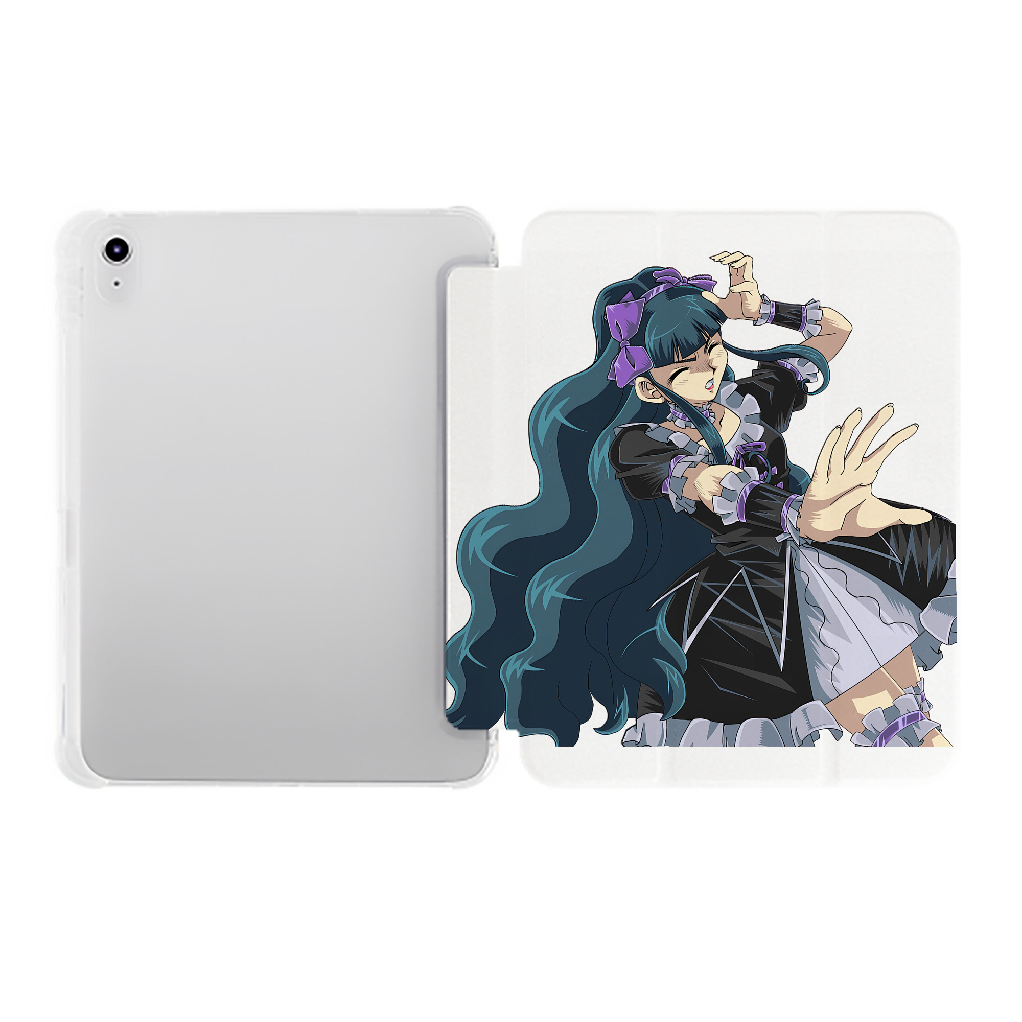 （画像用） 遊☆戯☆王 Yu-Gi-Oh! IPad ケース ペン収納付き 三つ折りスタンド PUレザー×シリコン 対応機種9.5/10.5/10.9インチ